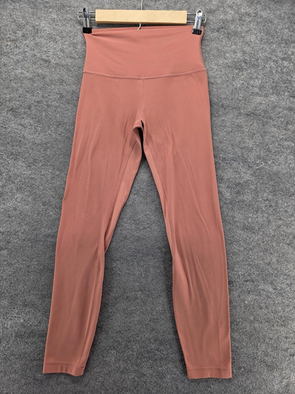 Lululemon Pants Leggings Womens 4 Pink High Rise Ankle Yoga Nylon Spandex